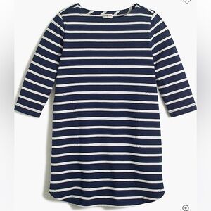Crewcuts Girls' boatneck striped dress navy white size 12